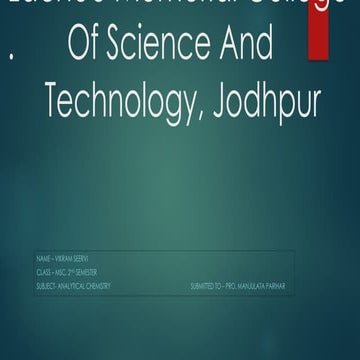 Nuclear Detector Analytical Seminar ppt by vikram seervi