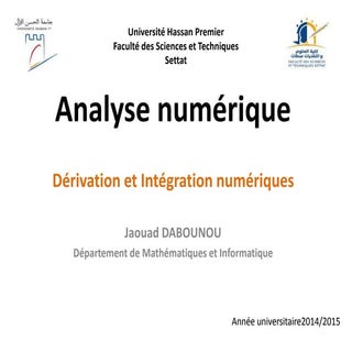 Dérivation et Intégration numériques