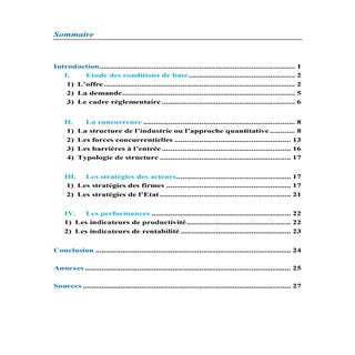 Analyse sectorielle de la restaurat...