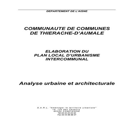 Analyse urbaine et architecturale
