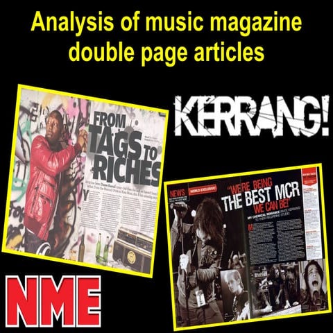 Analysing magazine double page articles