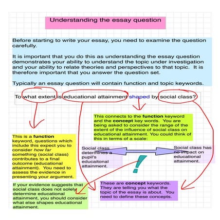 Analysing essay question