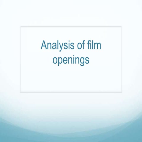 Analysing film openings- Donnie Darko, The shining and Insidious