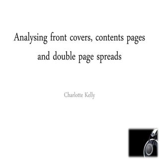 Analysing front covers, contents pa...