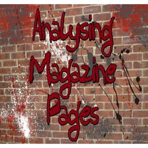 Analysing Magazine Pages | PPTX