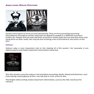 Analysing movie posters
