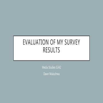Analysing my survey monkey results