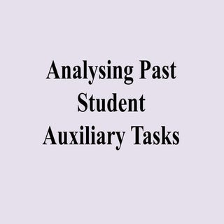 Analysing past student auxiliary tasks