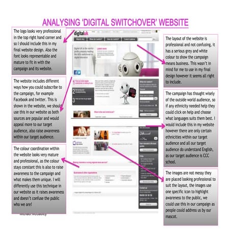 Analysing switchover