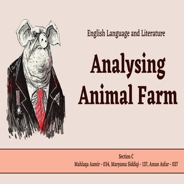 Animal Farm Project on Power and Corruption | PPTX