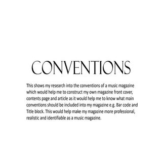 Conventions of a music magazine