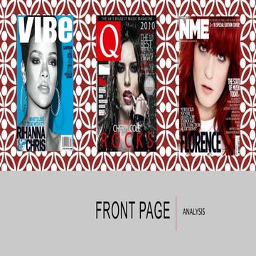 Analysis' of magazines 