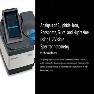 Analysis-of-Sulphide-Iron-Phosphate-Silica-and-Hydrazine-using-UV-Visible-Spe...