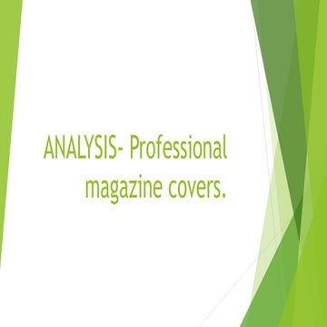 Analysis  professional magazine covers