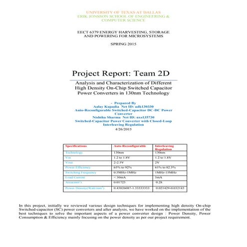 Analysis and characterization of different high density on chip switched capa...