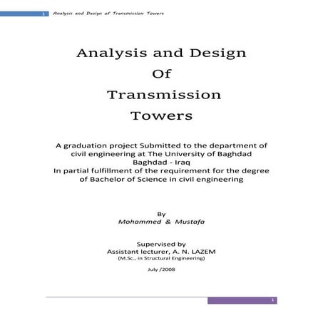 Analysis and Design of Power Transmission Lines Steel Towers.docx