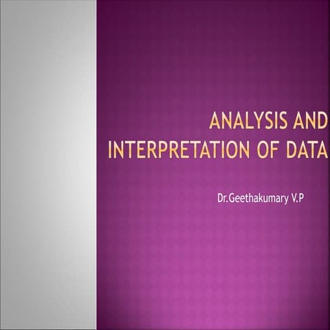 Analysis & Interpretation of Data-stat ppt