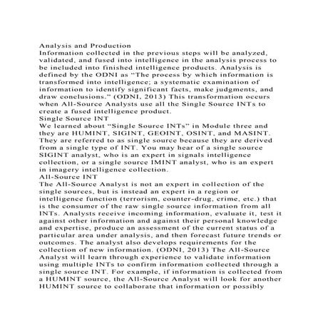 Analysis and ProductionInformation collected in the previous ste.docx