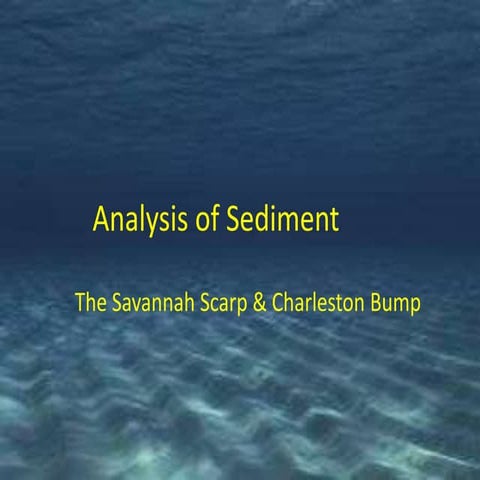 Analysis and Sediment of Savannah Scrarp and Charleston Bump