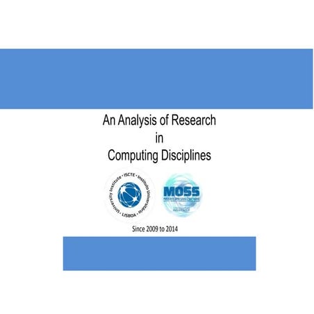 Analysis computerscience disciplines