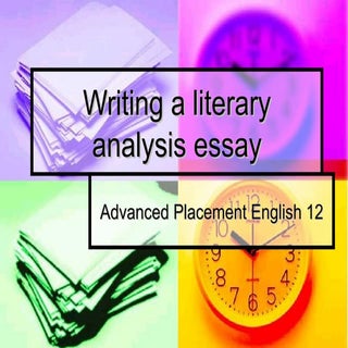 How to write a literary analysis essay