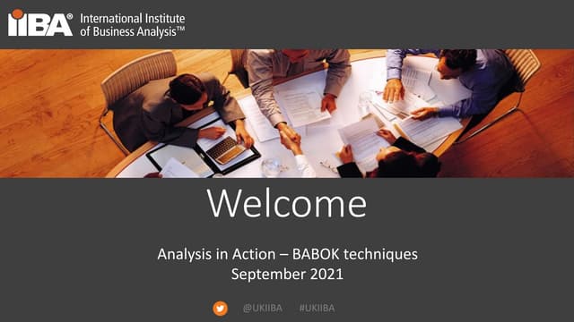 Analysis in Action 21 September 2021