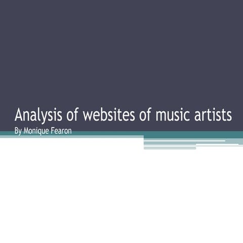 Analysising websites