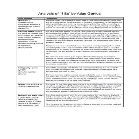 Analysis of 3rd music video