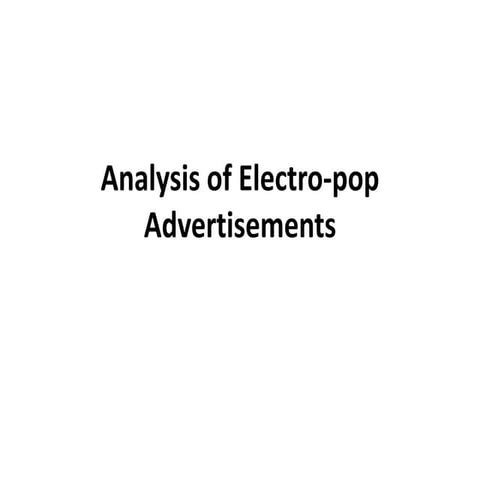 Analysis of advertisements