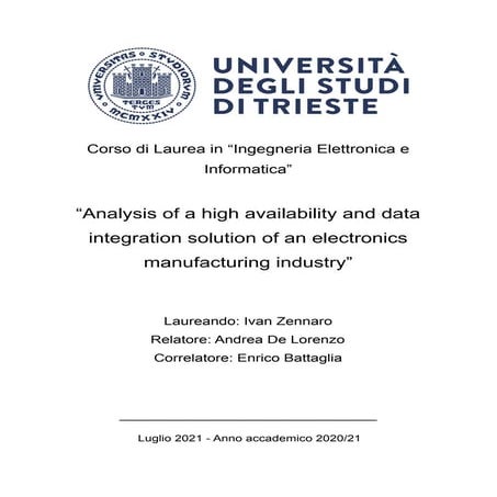 Analysis of a high availability and data integration solution of an electroni...