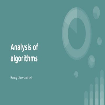 Analysis of algorithms | PPT