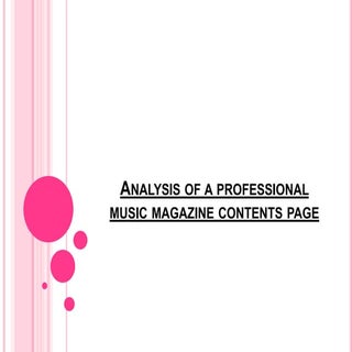 Analysis of a professional music ma...