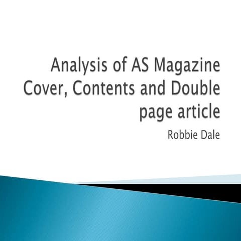 Magazine article analysis | PPTX