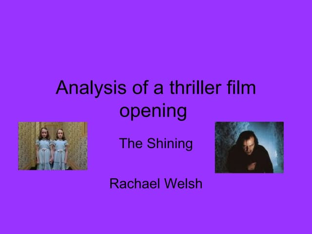 Analysis Of A Thriller Film Opening Rachael Welsh[2]
