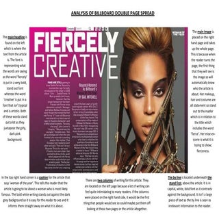 Analysis of billboard double page s...