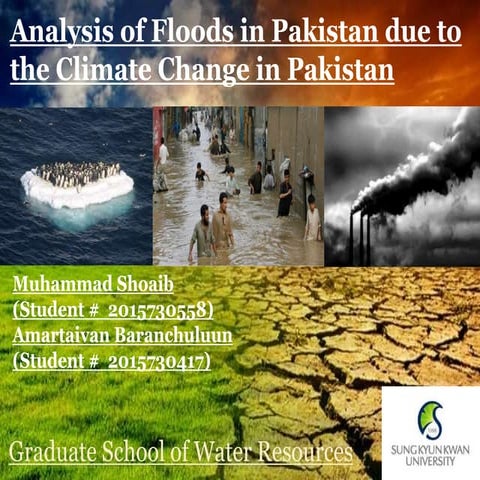 Analysis of climate change on floods in pakistan   