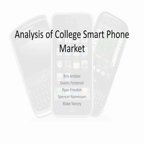 Analysis of College Student Smart Phone Market