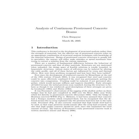 Analysis of continuous prestressed concrete