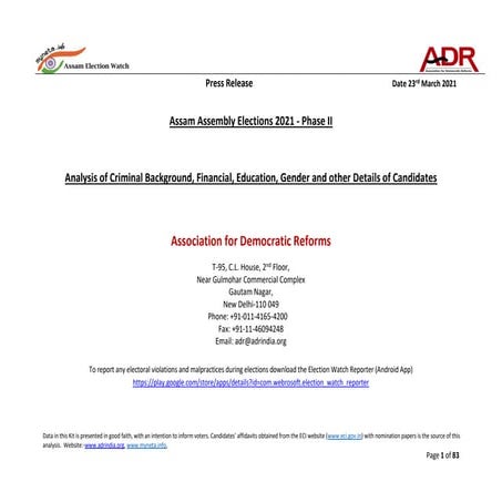 Analysis of criminal_financial_and_other_details_of_candidates_assam_assembly_2021_phase_ii_english