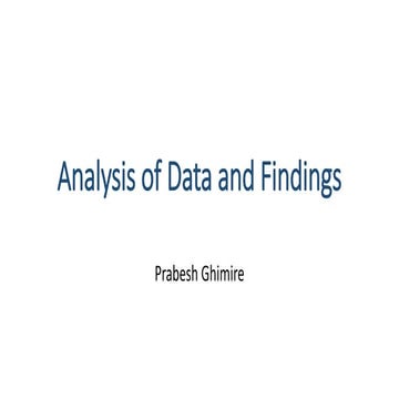 Analysis of data and findings
