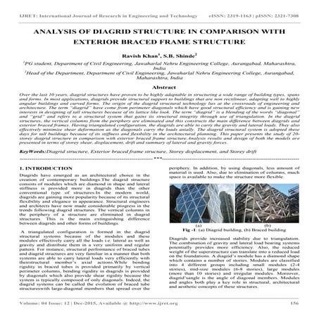 Analysis of diagrid structure in comparison with exterior braced frame structure
