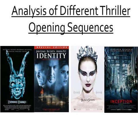 Analysis of Different Thriller Opening Sequences