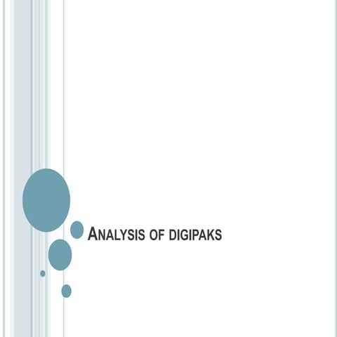 Analysis of digipaks