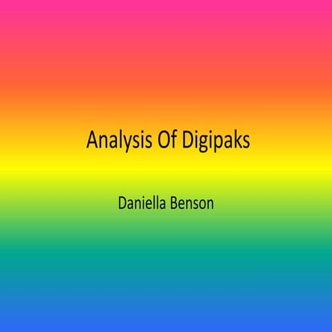 Analysis of digipaks