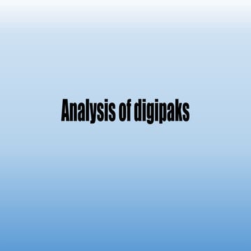 Analysis of digipaks