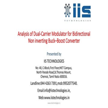 Analysis of Dual-Carrier Modulator for Bidirectional Non inverting Buck–Boost...