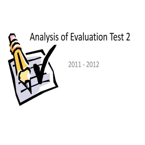 Analysis of evaluation test 2