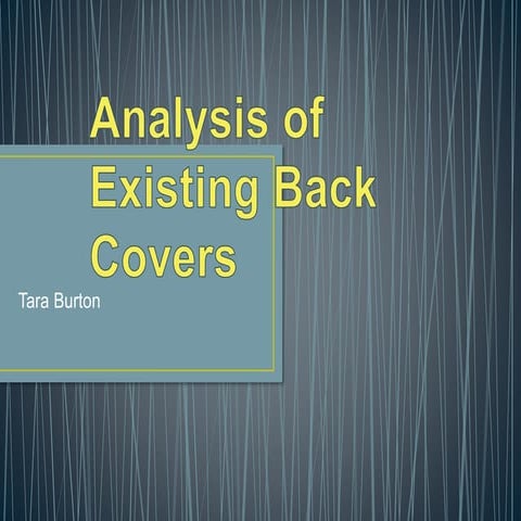 Analysis of existing back covers