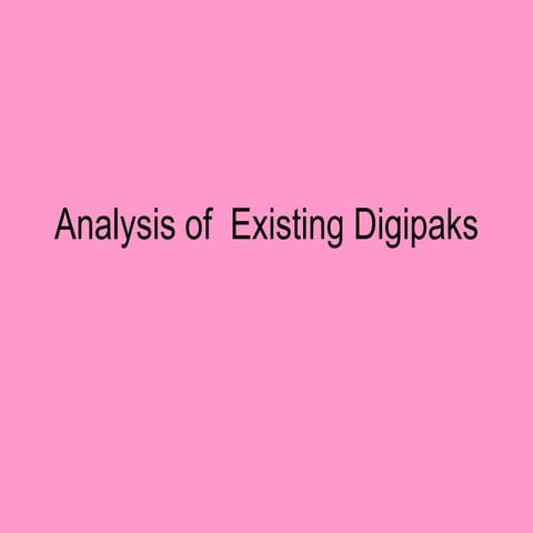 What is a digipack | PPTX
