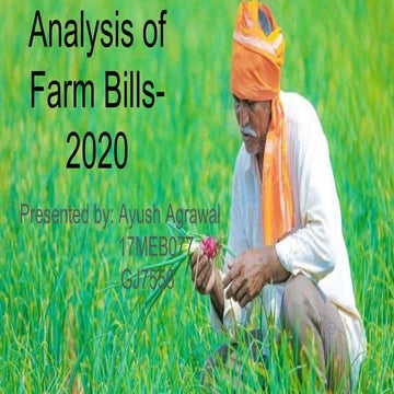 Analysis of farm bills 2020